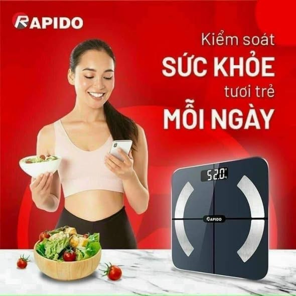 Cân sức khỏe thông minh Rapido RSB02-S (Có bluetooth)