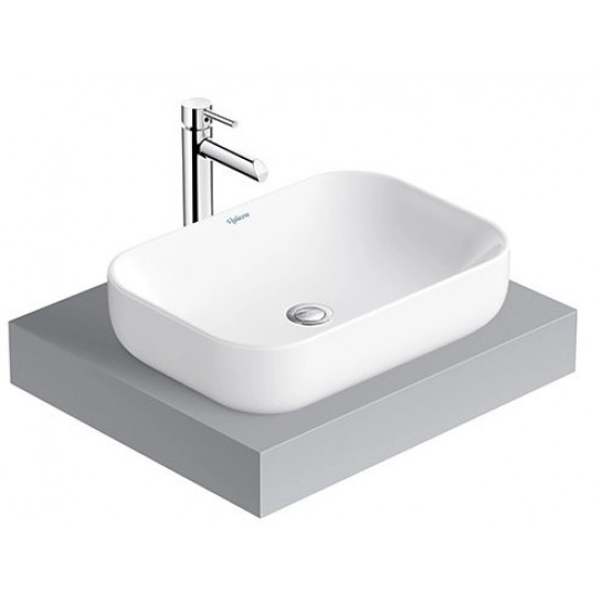 Chậu Rửa Mặt Lavabo Viglacera V25 Đặt Bàn Chữ Nhật