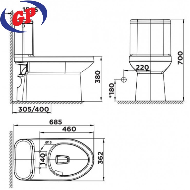 Bồn Cầu American Standard WP-1841 Dòng Cadet