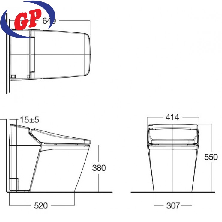 Bàn Cầu Điện Tử American Standard Acacia E WP-1806