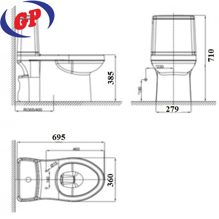 Bồn Cầu American Standard VF-1858PL Nắp Rửa Điện Tử