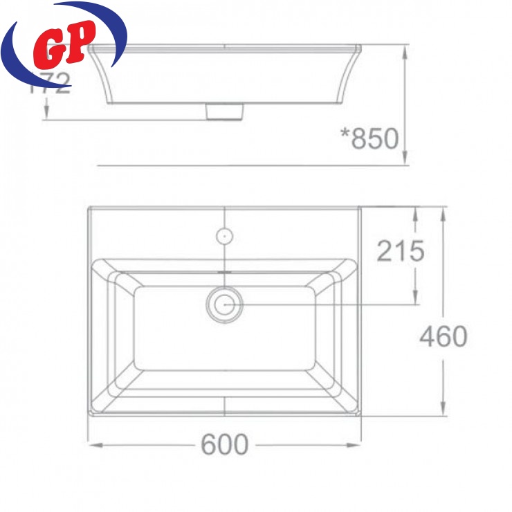 Chậu Rửa Đặt Bàn American WP-F525 Kastello