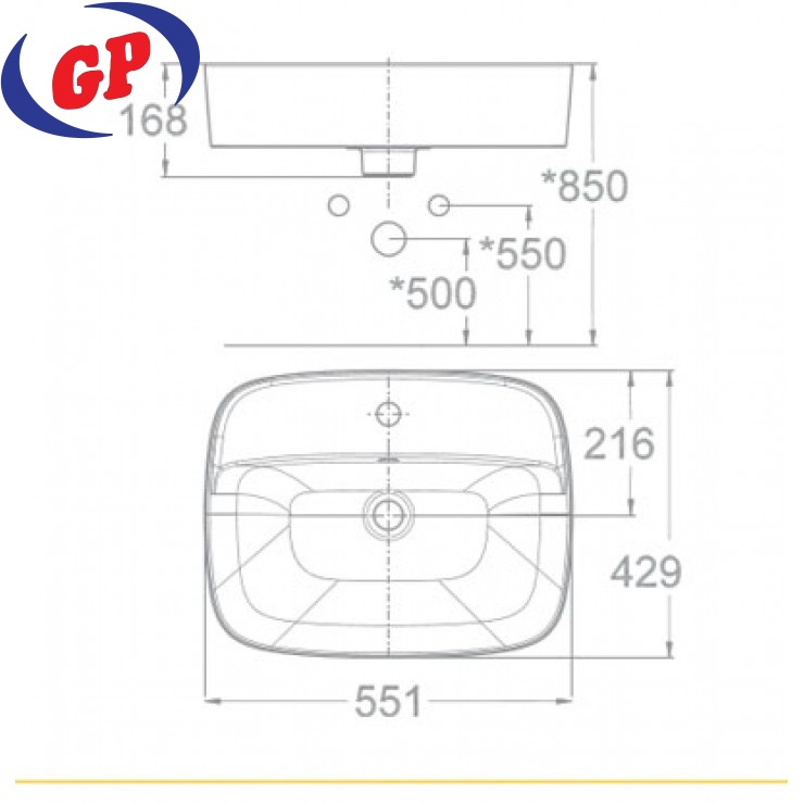 Chậu Rửa Đặt Bàn American WP-0618 Signature