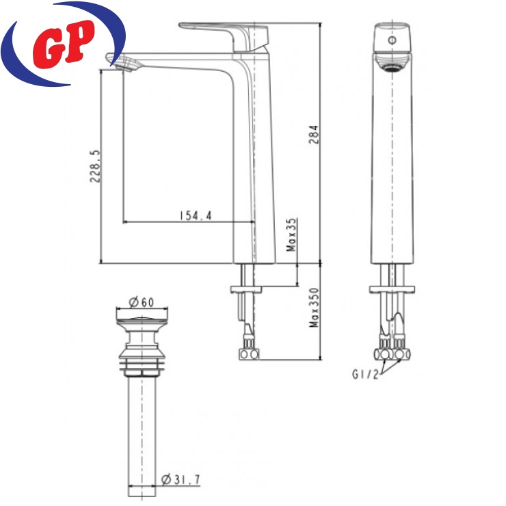 Vòi Lavabo American Standard WF-1702 Signature Thân Cao