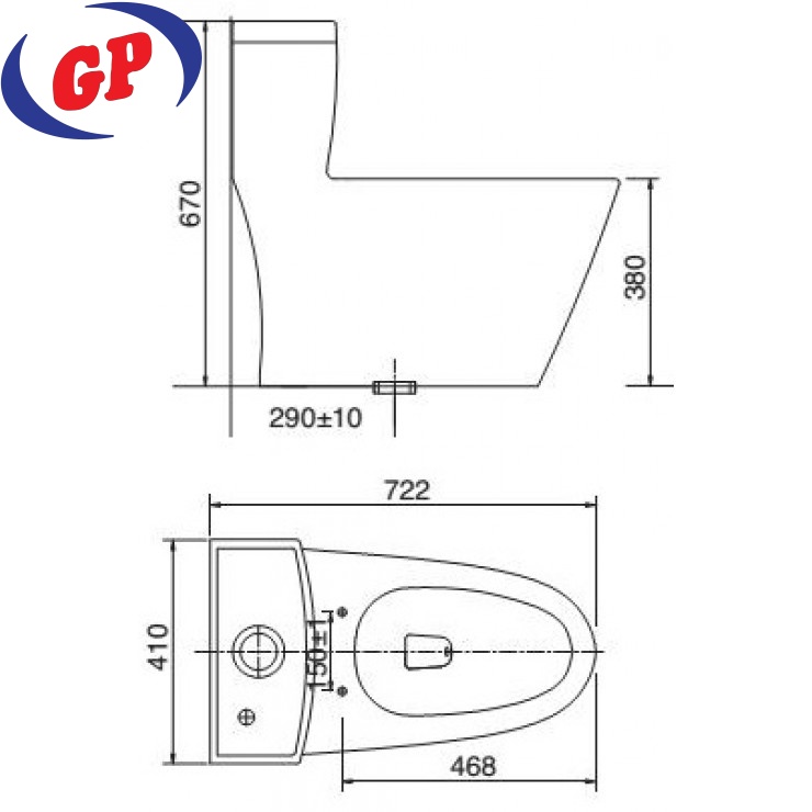 Bồn Cầu Viglacera V62 Nắp Êm V68 1 Khối Tặng Vòi Xịt VG826