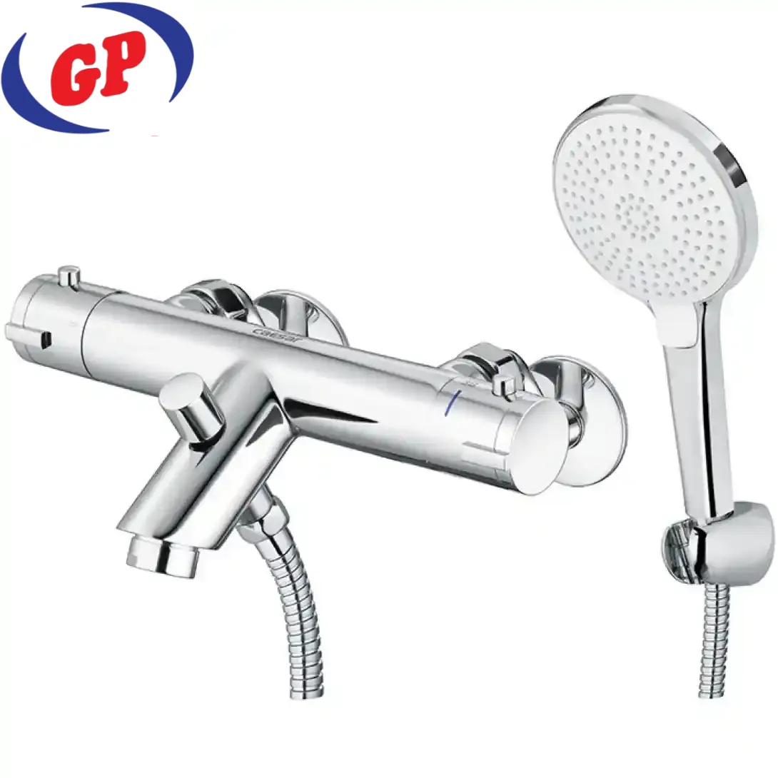Vòi Sen Nhiệt Độ Nóng Lạnh Caesar TS617, Tay Sen Chỉnh 3 Chế Độ