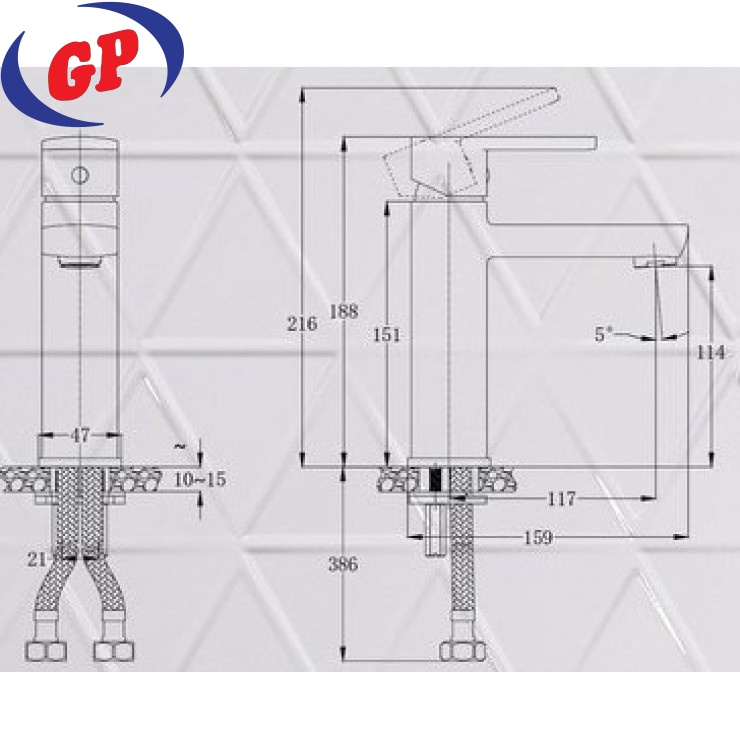 Vòi Lavabo Caesar B550CU (B550C) Nóng Lạnh