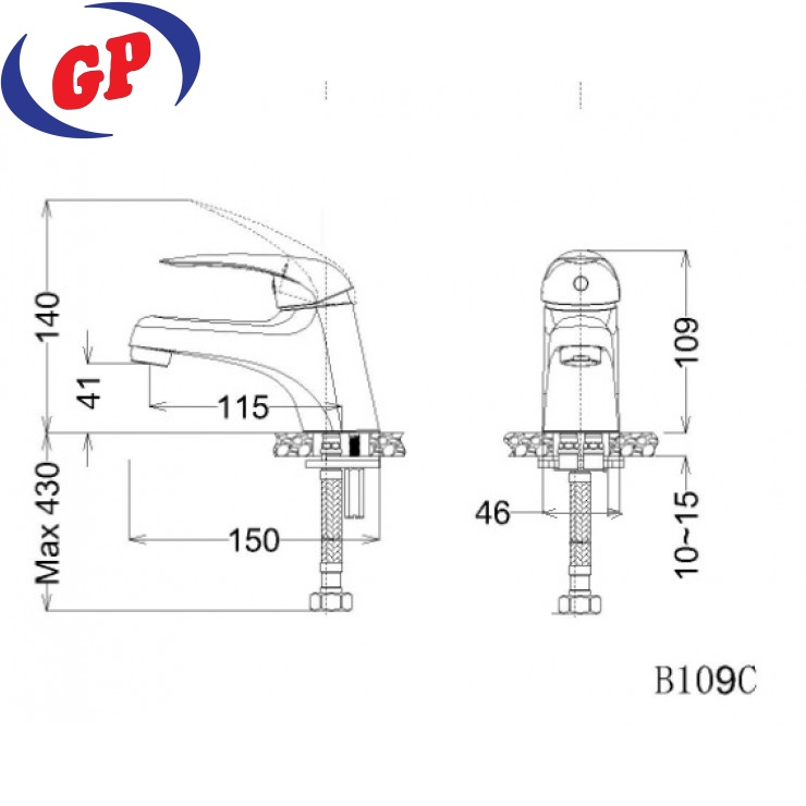 Vòi Lạnh Lavabo CAESAR B109C