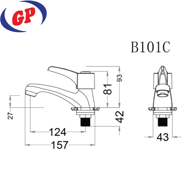 Vòi Lạnh Lavabo CAESAR B101C