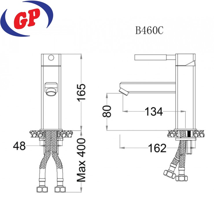 Vòi Nóng Lạnh Lavabo CAESAR B460CU