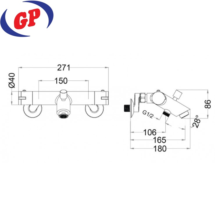 Vòi Sen Nhiệt Độ Caesar TS617 Tay 3 Chế Độ