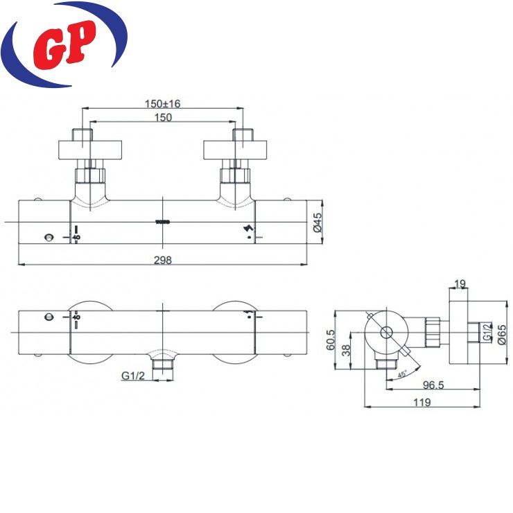 Van Điều chỉnh Nhiệt Độ TOTO TBV01401BA