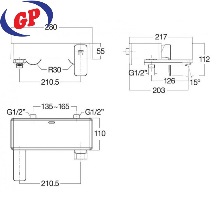 Vòi Sen Tắm American Standard WF-1311 Acacia E Nóng Lạnh