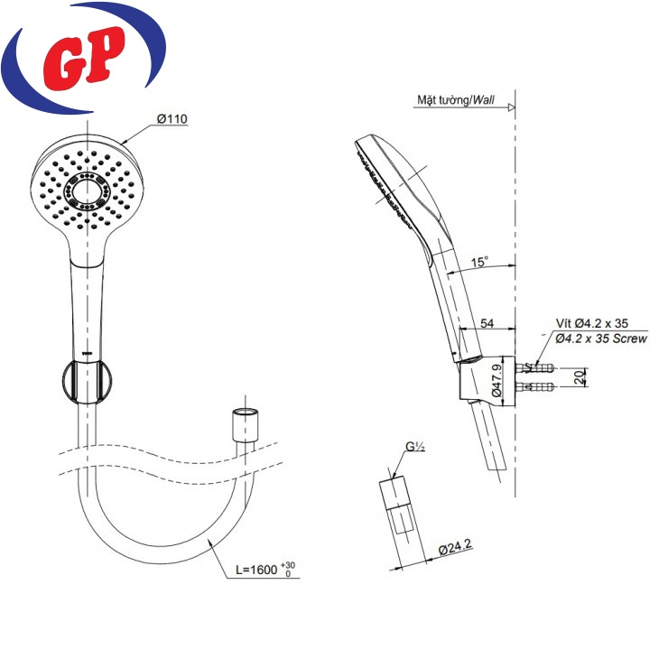 Tay Sen TOTO TBW01008A 1 Chế Độ