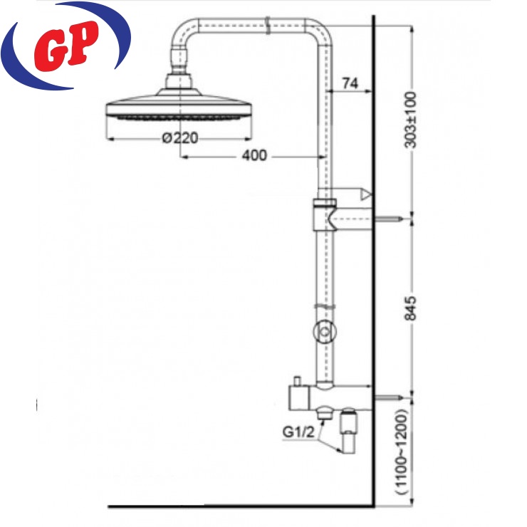 Thân Sen Cây TOTO TBW01002BA (TBW01002B1) 2 Chế Độ