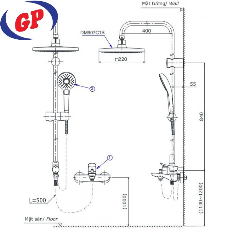 Sen Cây TOTO DM907C1S/TBG04302V/DGH108ZR Nóng Lạnh